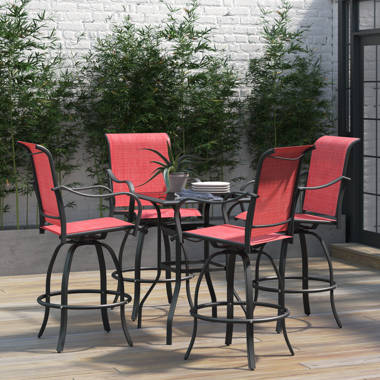 Steelside Motto Square 4 Person Bar Height Bistro Dining Set